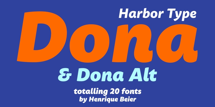 Пример шрифта Dona